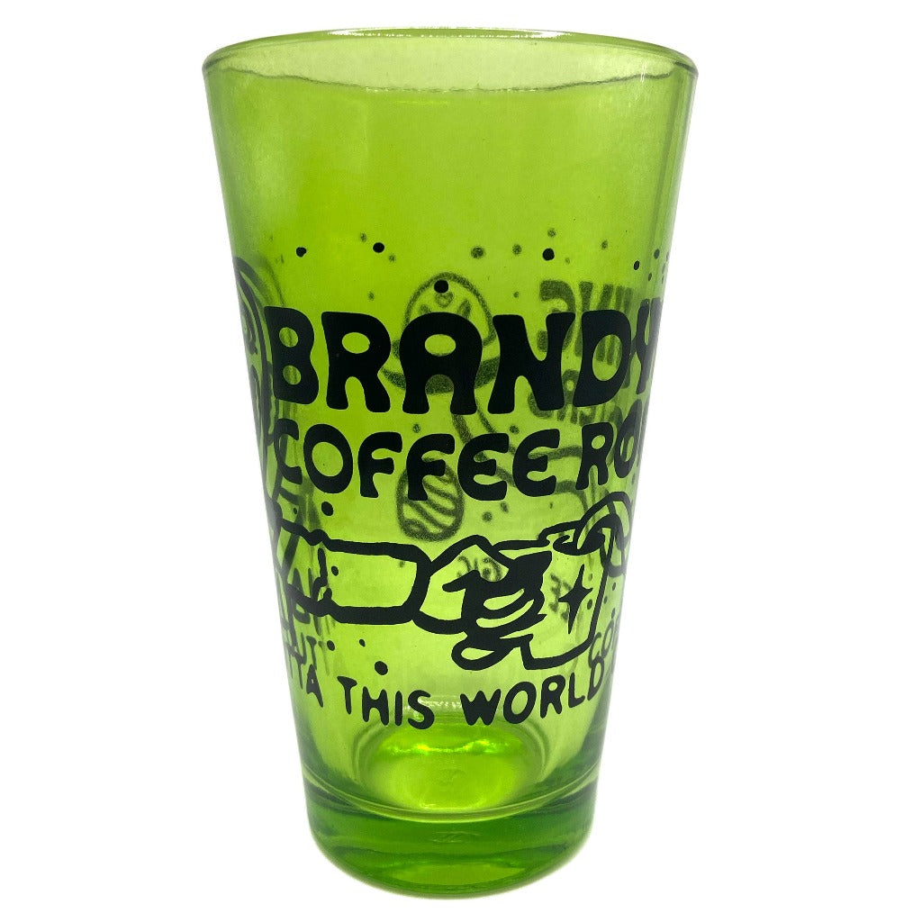 Green Alien Pint Glass