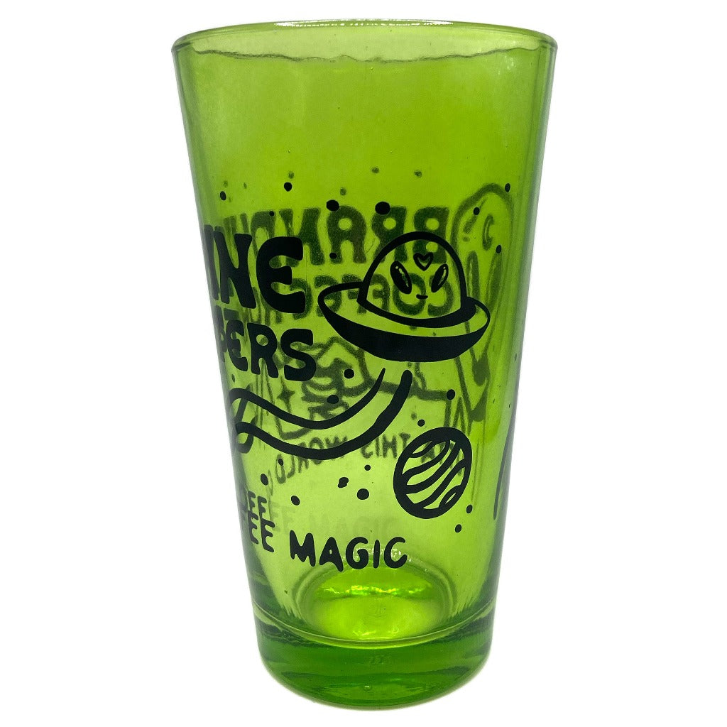 Green Alien Pint Glass