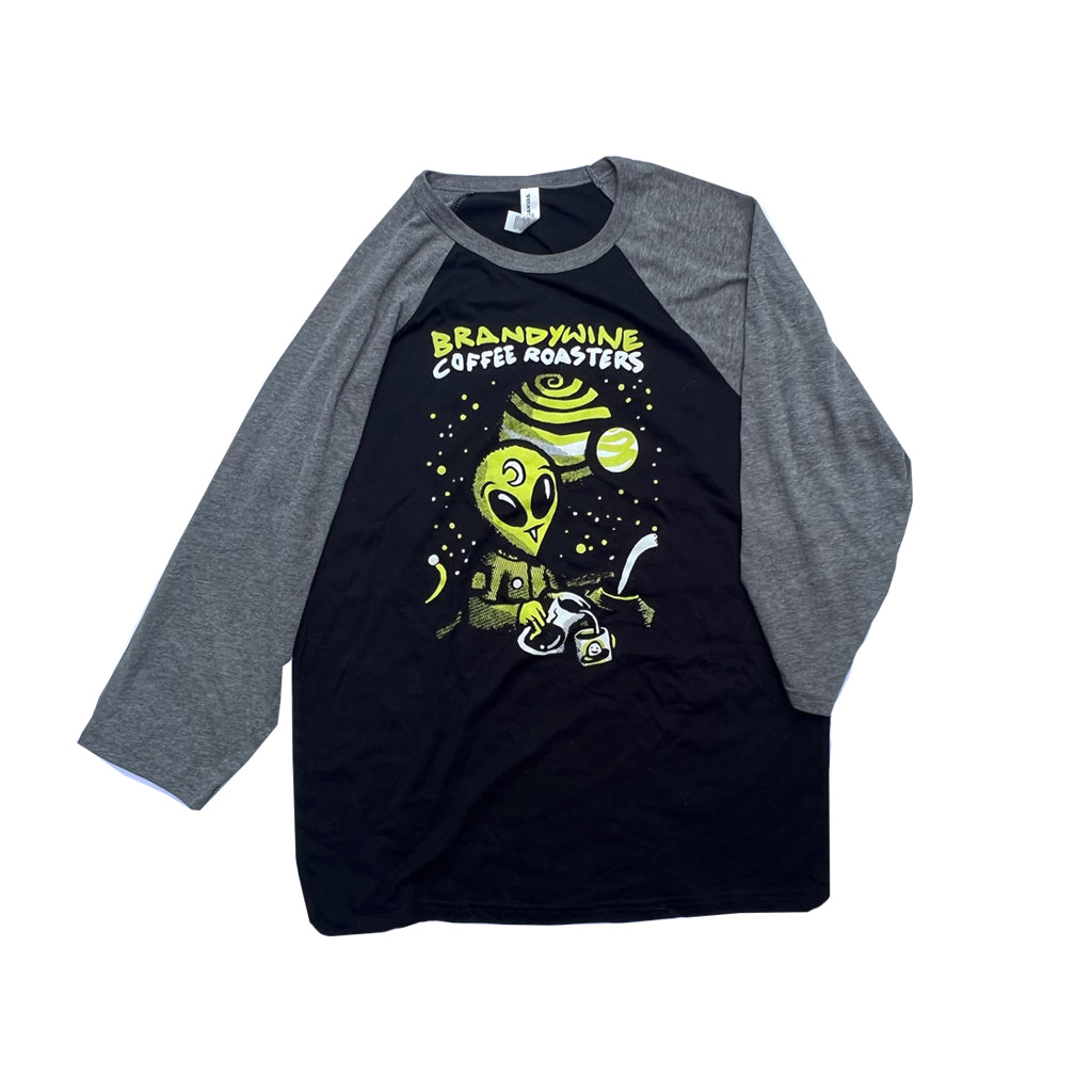 Alien Coffee Magic Baseball T Shirts