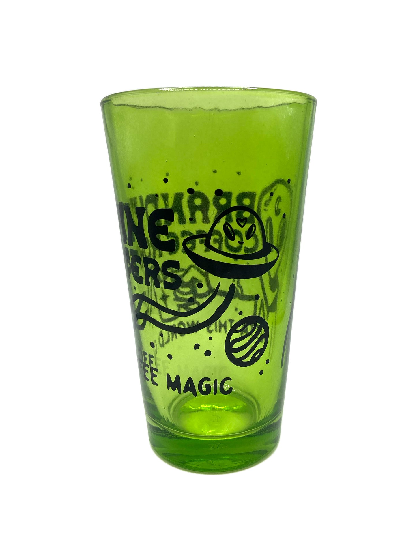 Green Alien Pint Glass